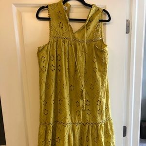 Mustard, Crochet Midi Dress!